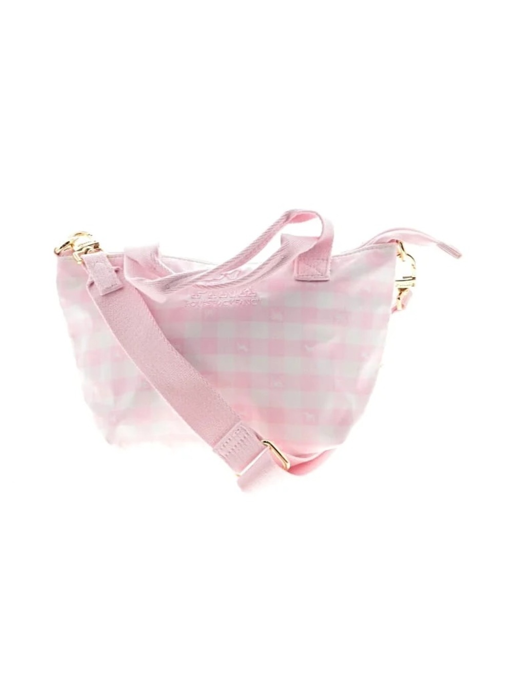 VS Pink x LoveshackFancy Gingham Crossbody Tote Bag